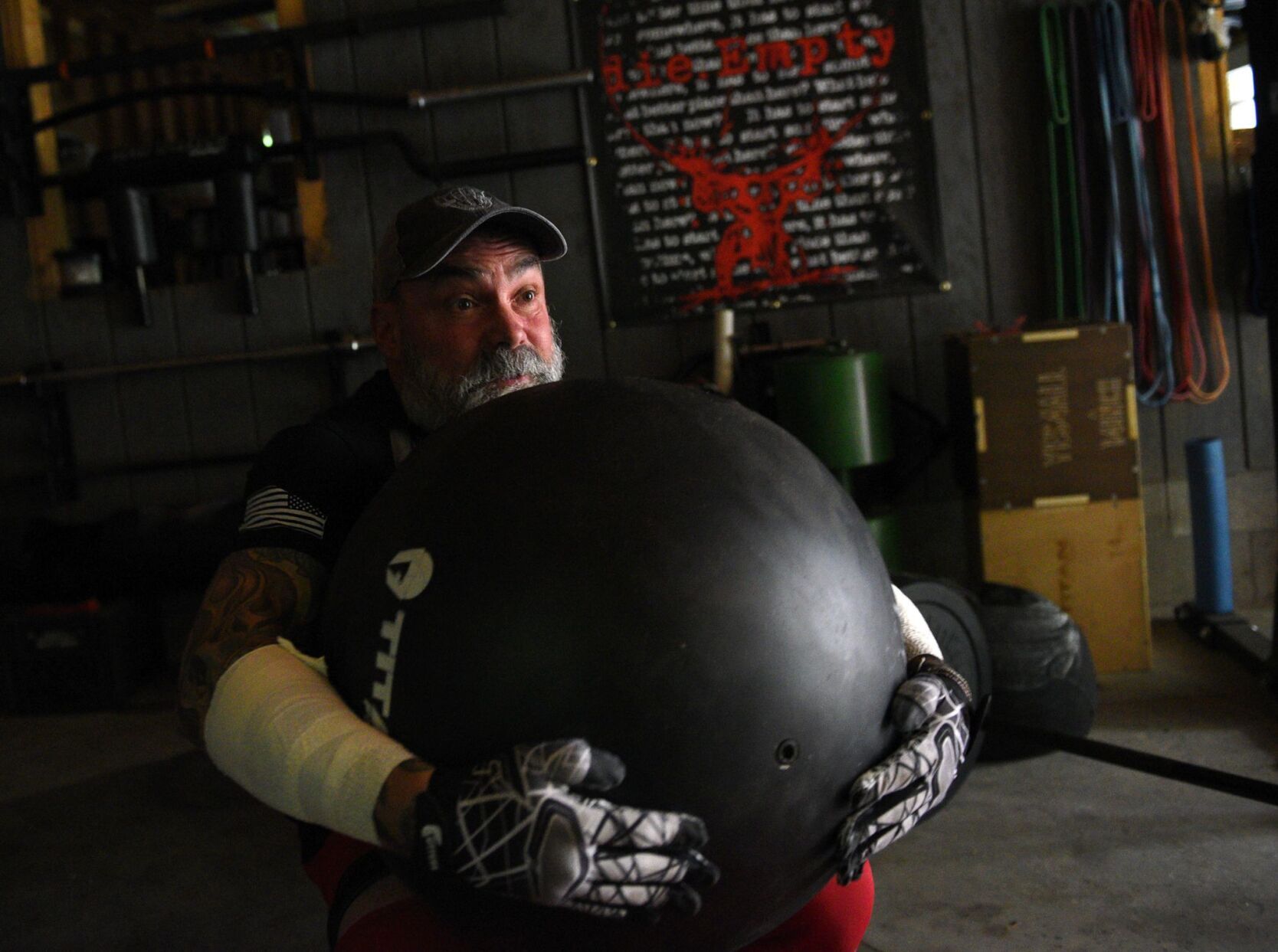Competitive weightlifter Tom Cote